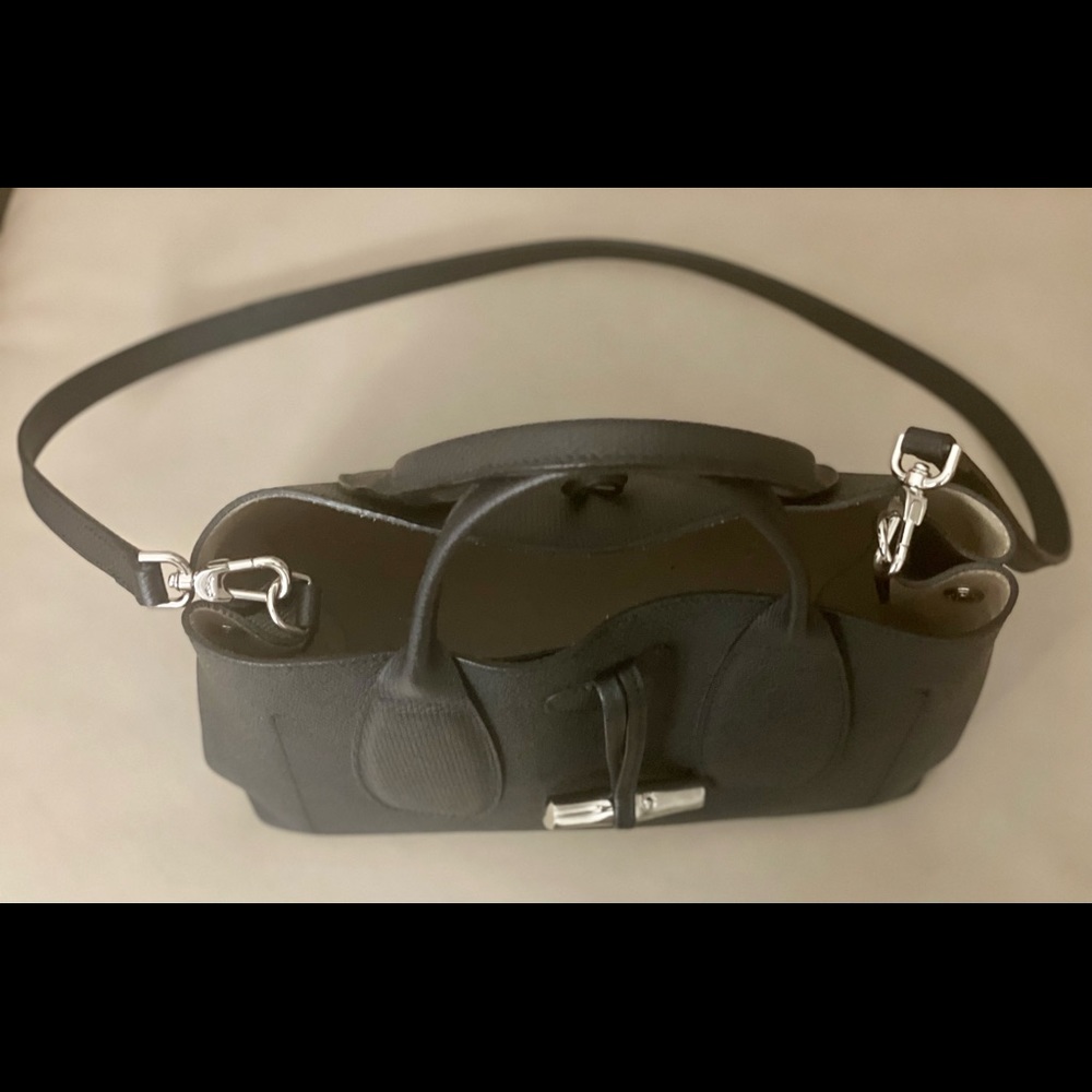 Longchamp 'Roseau' Leather Shoulder Tote Handbag, Black - Picture 5 of 8